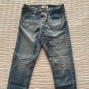 Levi’s Denizen Distressed Denim Blue Jeans Boys Taper Leg Size 8 Regular